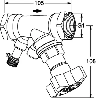 TA Strangabsperrventil STS, PN 25 DN 25, G 1, Kvs 9,8 m3/h – Bild 5