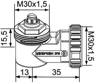 HEIMEIER Winkelanschluss M30x1,5 für Thermostat-Köpfe und Stellantriebe – Bild 4