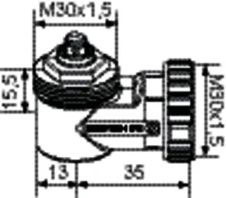 HEIMEIER Winkelanschluss M30x1,5 für Thermostat-Köpfe und Stellantriebe – Bild 5
