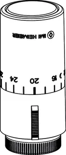 HEIMEIER Thermostat-Kopf Halo verchromt, mit Nullstellung – Bild 3