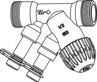 TA Kompaktregelventil TBV-C PN 16 DN 15, G 1/2, kvs 1,8 m3/h, NF – Bild 2