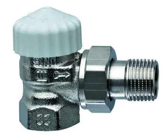 HEIMEIER Thermostat-Ventilunterteil V-exact II "kurz", Eckform, DN20, vern.