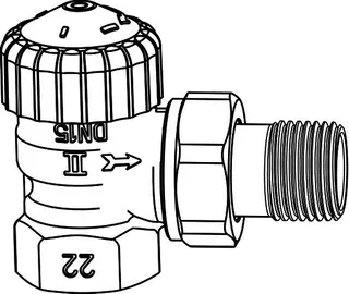 HEIMEIER Thermostat-Ventilunterteil V-exact II "kurz", Eckform, DN20, vern. – Bild 3