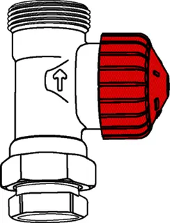 HEIMEIER Thermostatv. Calypso TRV-3 M 22x1,5, DN10, Durchgang – Bild 3