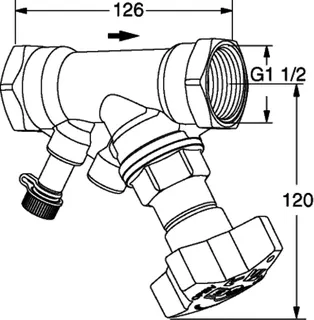 TA Strangabsperrventil STS, PN 25 DN 40, G 1 1/2, kvs 25,4 m3/h – Bild 5
