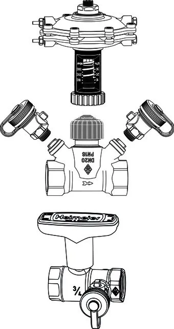 TA Differenzdruckregler TA-Multi Set 3 DN 25, mit Globo H, Entleerung, Rotguss