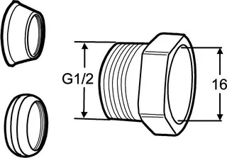 TA Kombi-Kupplung, 16 mm, Rp 1/2 IG für CU- oder Präzisionsstahlrohr – Bild 3