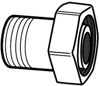 HEIMEIER Heizkörper-Anschlussverschr. R1/2xM26, AMETAL-C vernickelt – Bild 3