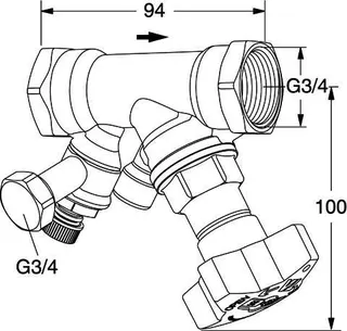 TA Strangabsperrventil STS, PN 25 DN 20, G 3/4, kvs 6,8 m3/h, Entleerung – Bild 5