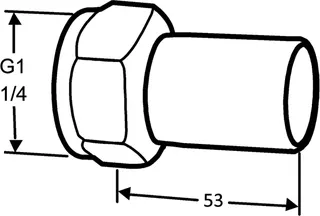 TA Anschlußverschraubung mit glattem Ende für STADA, 28 mm, DN 25 – Bild 4