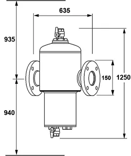 PNEUMATEX Abscheider Zeparo G-Force ZG 150, DN 150, PN16, Flanschanschluss – Bild 5