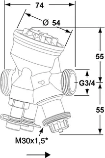 TA Regel- u. Regulierventil TA-Modulator druckunabh., DN15, G 3/4, PN16, 600 kPa – Bild 3