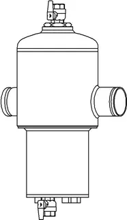 PNEUMATEX Abscheider Zeparo G-Force W ZG 80 W, DN 80, PN16, Schweißanschluss