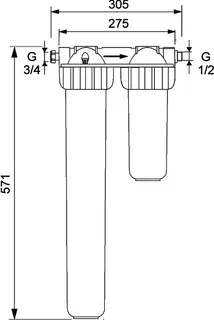PNEUMATEX Enthärtungsarmatur m. Filter Refill 6000, Eingang G3/4, Ausgang G1/2 – Bild 4