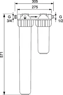 PNEUMATEX Enthärtungsarmatur m. Filter Refill 6000, Eingang G3/4, Ausgang G1/2 – Bild 5
