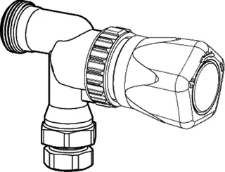HEIMEIER Thermostatv. RVO Eck M 22x1,5, DN10, manuell betätigt