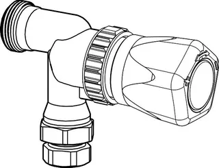HEIMEIER Thermostatv. RVO Eck M 22x1,5, DN10, manuell betätigt – Bild 2