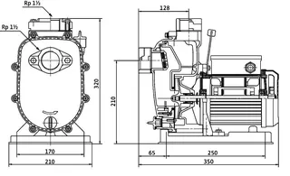 Wilo Selbstansaugende Schmutzwasserpumpe Drain LP 40/10,Rp11/2,1x230V,0.4kW – Bild 3