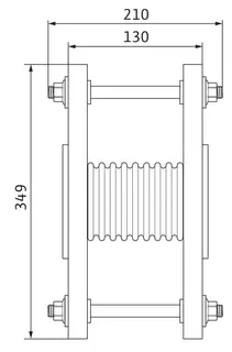 Wilo Mechanisches Zubehör, Rohrmontage Edelstahlkompensator DN 150, PN 16 – Bild 2