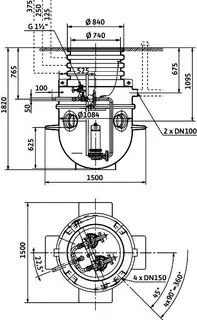 Wilo Pumpenschacht DrainLift WS 1100E/UNI V05, FIT V05, PRO V05 – Bild 2