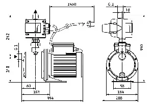 Wilo Hochdruck-Kreiselpumpe Jet FWJ 202,G1,550W – Bild 3