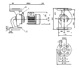 Wilo Trockenläufer-Standard-Einzelpumpe IPL 65/115-1,5/2,,3x400V,1.5kW – Bild 2