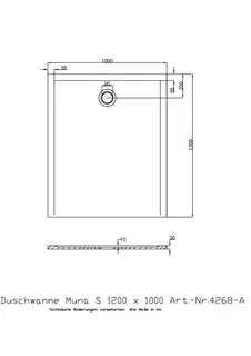 Hoesch Duschwanne Muna S 1200x1000x30 ohne Antirutsch, Mat. Solique, Schiefergrau – Bild 3