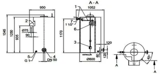KSB Vorbehälter mit freiem Auslauf Vges 600 l, Vnutz 300 l, R 1 1/2" – Bild 2