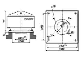Maico Radial-Dachventilator MDR-PG 22 EC EC-Motor und konstanter Druck, DN 224 – Bild 5
