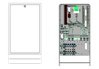 strawa Frischwasser-Wohnungsstation Friwara W32-FBR-63-UP 7 Hkr.