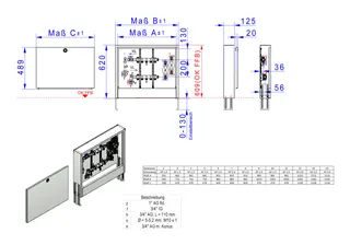 strawa Heizkörper-Anschlussstation H 52-W2-WMZ-AP 7 Hkr. – Bild 3