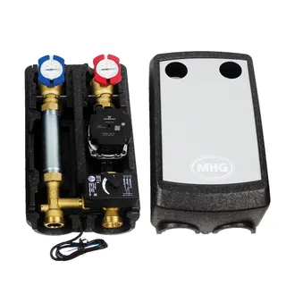 MHG Pumpengruppe DN32, gemischt VL rechts, UPM3, progressiver Mischer