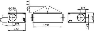 Helios ALB EC 250 EH Aussenluft-Box m. E-Heizreg. u. Luftfilter 3 PH, 400V – Bild 2
