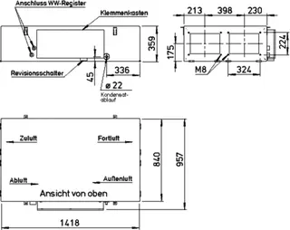 Helios KWL EC 700 D PRO Deckengerät m.WRG, Bypass, Grafikdisplay – Bild 2