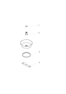 Alape Schalenbecken CO375 3508500 Weiß – Bild 2