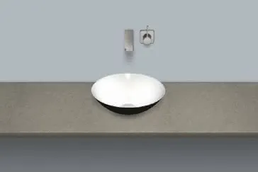 Alape Schalenbecken K360.GS 3501000 Bicolor s/w