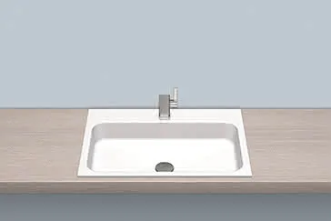 Alape Einbaubecken SR650H 2219800 Weiß