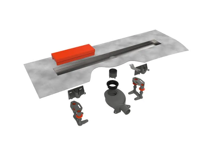 ESS Duschrinne Rohbauset M-2 Modulo 70cm, Sperrwasserhöhe 35mm