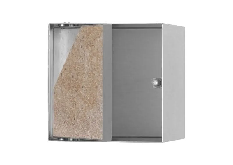 ESS Wandnische T-ROLL,Edelstahl gebürst, 15x15x14cm, befliesbar, inkl. Rohbauset