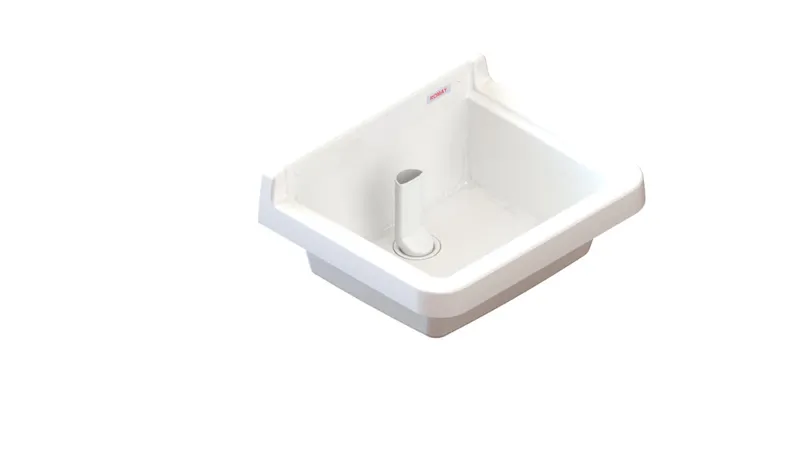 Ausgussbecken RoClassico 470 x 380 mm Farbe: weiss-marmoriert