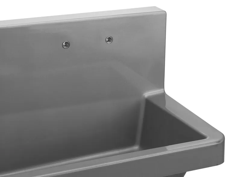 Ro Waschrinne m.Rückwand für 2 Wandbat. 1400 x 520 mm, Farbe: weiss