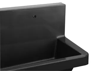 Ro Waschrinne m.Rückwand für 3 Auslaufv. 2100 x 520 mm, Farbe: weiss