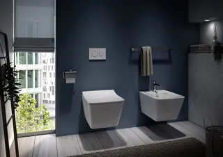 TOTO SP Bidet, wandhängend mit Hahnloch, mit Überlauf – Bild 2