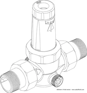 SYR Druckminderer 315 AB DN 32, 1,5-6bar, Rotguss – Bild 2
