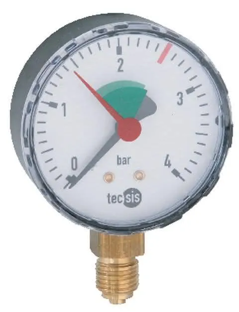 SYR Manometer 13 für Heizung senkrecht G3/8 0-4bar d:63mm