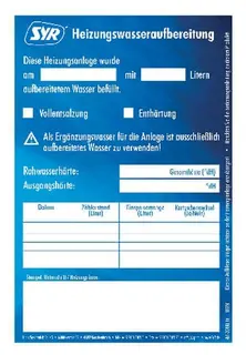 SYR Block Heizungswasseraufbereitung 25 Aufkleber