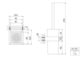 Steinberg Bürstengarnitur mit Glas 460 2903, chrom – Bild 2