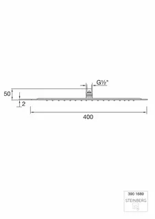 Steinberg Regenbrause ultraflach, 400 mm 390 1689, chrom – Bild 2