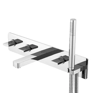 Steinberg 5-Loch Wannen-Wandarmatur 230 2692, chrom