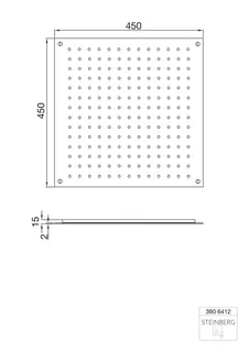 Steinberg Relax Rain Regenpaneel 450 x 450 mm 390 6412, chrom – Bild 2
